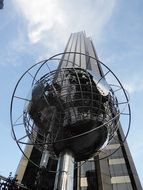 globe near a building in new york