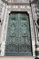 big doors to the church in florence