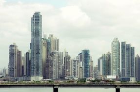 panorama of urban high business centers