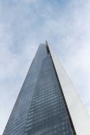 modern glass skyscraper in london