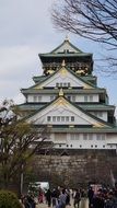 Osaka castle in spring