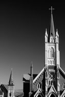 black and white photo of a church in virginia