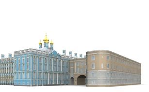 St Petersburg Palace Architecture as 3d illustration