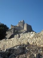 ruins of a castle in Tuscany