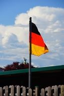 german flag in the front yard