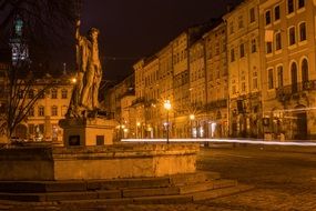 sculpture on the square in Lvov, Ukraine