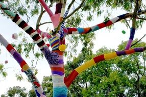 Yarn bombing is a type of graffiti