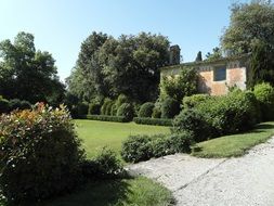 Beautiful landscape with the house in Tuscany