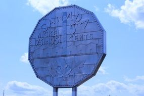 Great Nickel Monument sign in Ontario