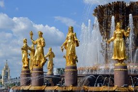 Peoples Friendship Fountain at All-Russia Exhibition Centre, russia, moscow