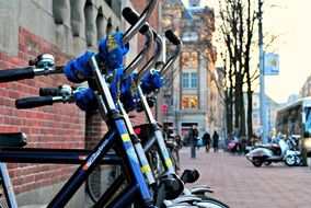 Bikes in the city of Amsterdam