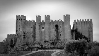 black and white castle building in portugal