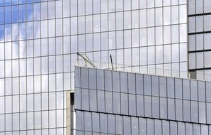 glass facade of a modern building in new york