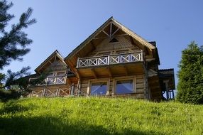 wooden cottage in Island Beskids