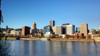 portland landscape on a sunny day