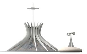 brasilia national cathedral facade
