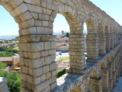 Roman aqueduct as a monument in segovia