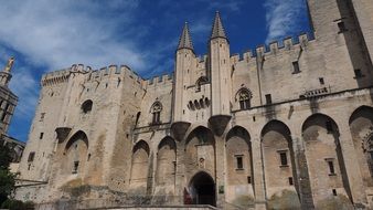 facade of Avignon palais des pape