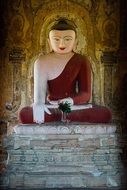 Buddha statue in a temple in Myanmar