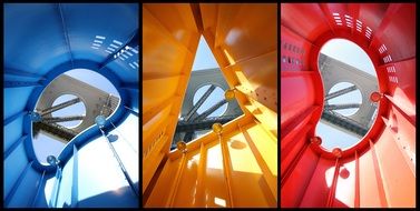 color collage of architectural buildings