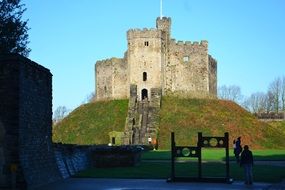 castle on the hill in Cardiff