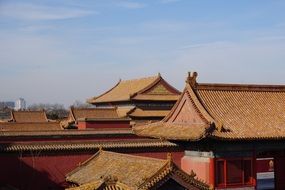 roofs of Forbidden City in China