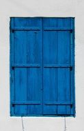 blue wooden window