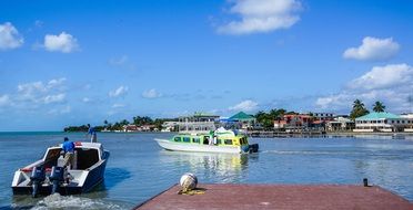 Belize City, Port, summer