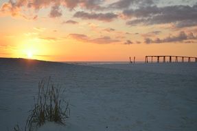 white dunes in Florida at dusk