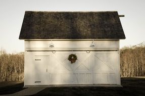 white wooden barn