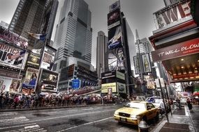 panoramic view of Broadway in Manhattan