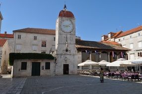 Clock tower in Trogir in Croatia