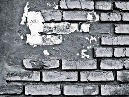 grunge partly plastered Brick Wall