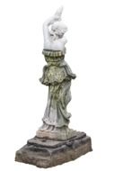 stone statue of a woman in a dress