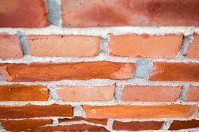 top view of red Brick Wall