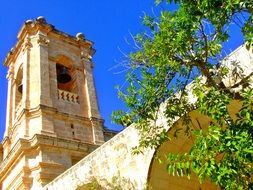 historic christian church with bell