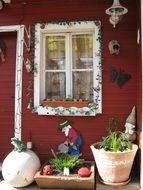 decorative decoration of the facade of a wooden house