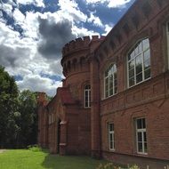 brick old castle in lithuania