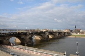 panorama of the bridge in dresden