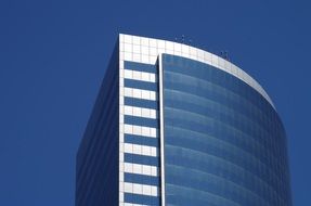 glass facade of an office in new york