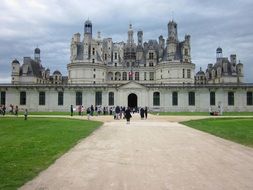 historic royal chateau de chambord architecture in france