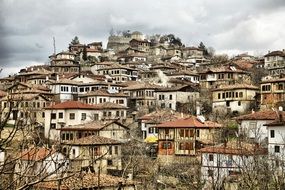 panorama of houses on a hill in Safranbolu, Turkey