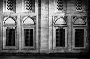black and white photo of a building in Istanbul