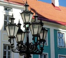 street lamp near the house