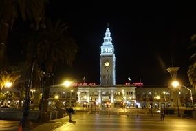 clock tower in port in san francisco