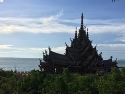 roof of an ancient temple in Thailand