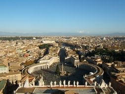 Aerial view of Rome city