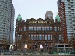 building of the cruise company holland america line in rotterdam