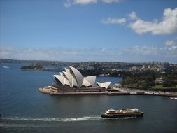 Opera House in Sydney Harbor on the coast