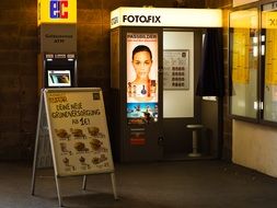 Photo booth on a Railway Station